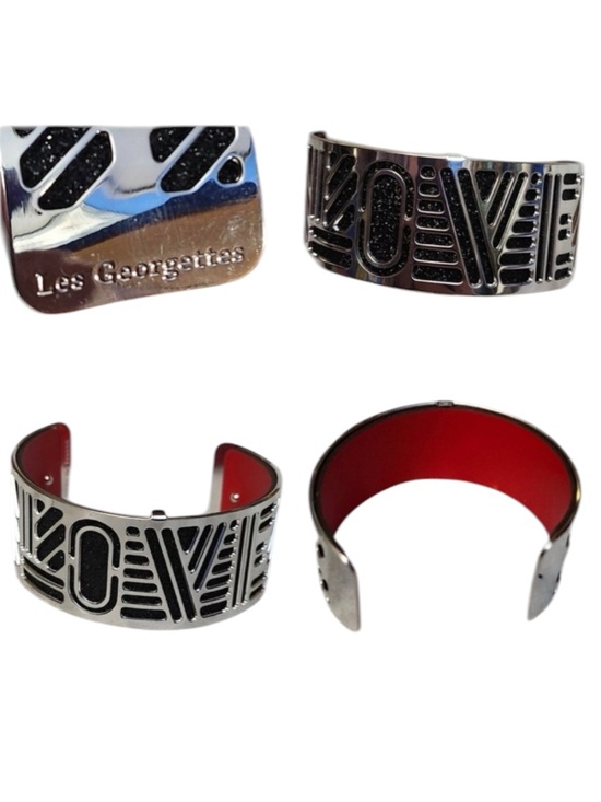 Les Georgettes Paris France Jewelry - Love Stainless Steel Cuff Bracelet